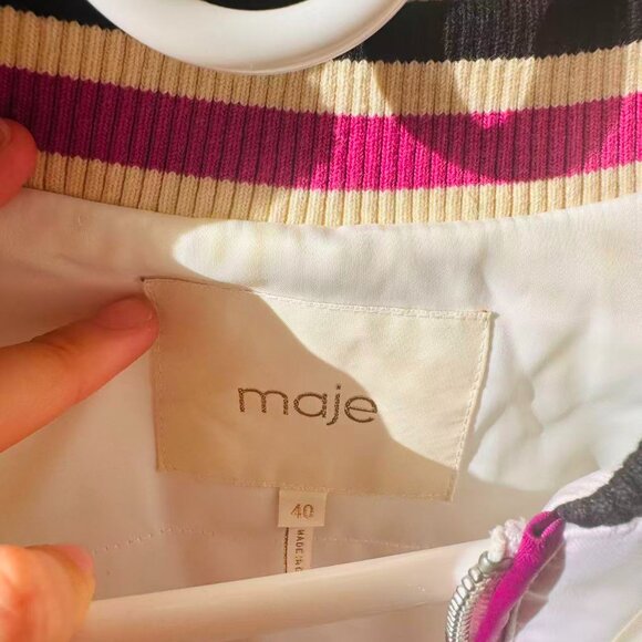 Maje Cropped Jacket with Embroidery both front and back - Picture 4 of 5